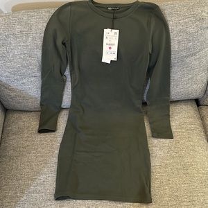 Zara long sleeve bodycon mini dress